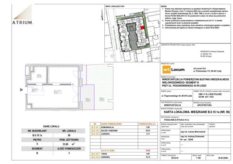 Plan 1 pok. 34m²