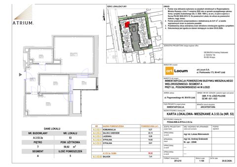 Plan 3 pok. 60m²