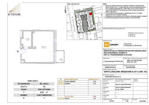 Plan 1 pok. 40m²