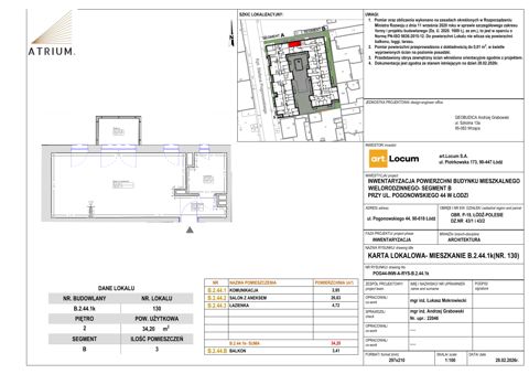 Plan 1 pok. 34m²