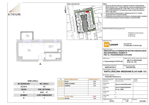 Plan 1 pok. 29m²