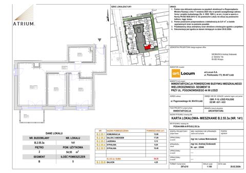 Plan 3 pok. 55m²