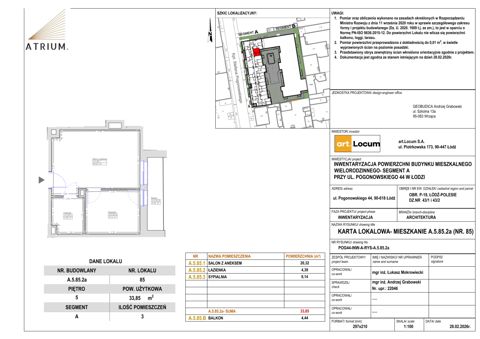 Plan 2 pok. 34m²
