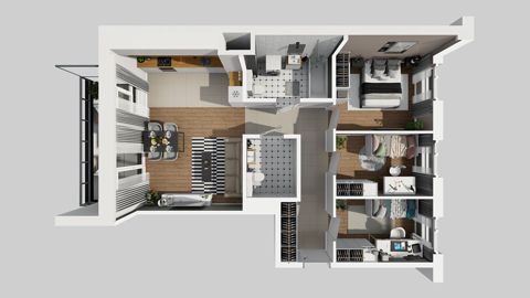 Plan 4 pok. 74m²