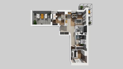 Plan 4 pok. 65m²