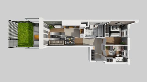 Plan 3 pok. 50m²