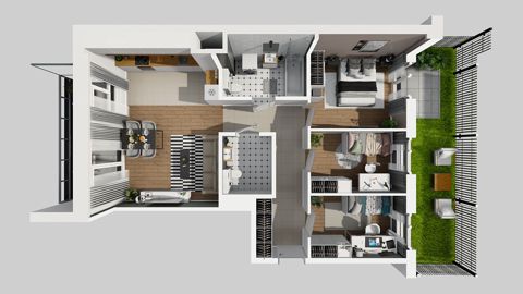 Plan 4 pok. 74m²