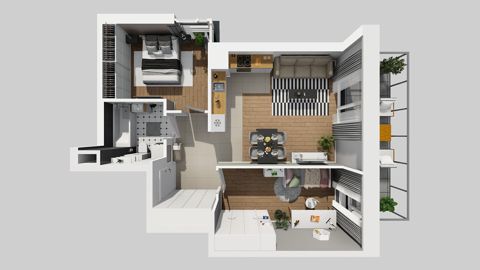 Plan 3 pok. 60m²