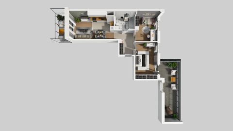 Plan 3 pok. 60m²