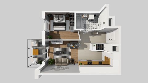 Plan 2 pok. 40m²