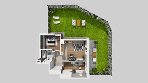 Plan 3 pok. 60m²