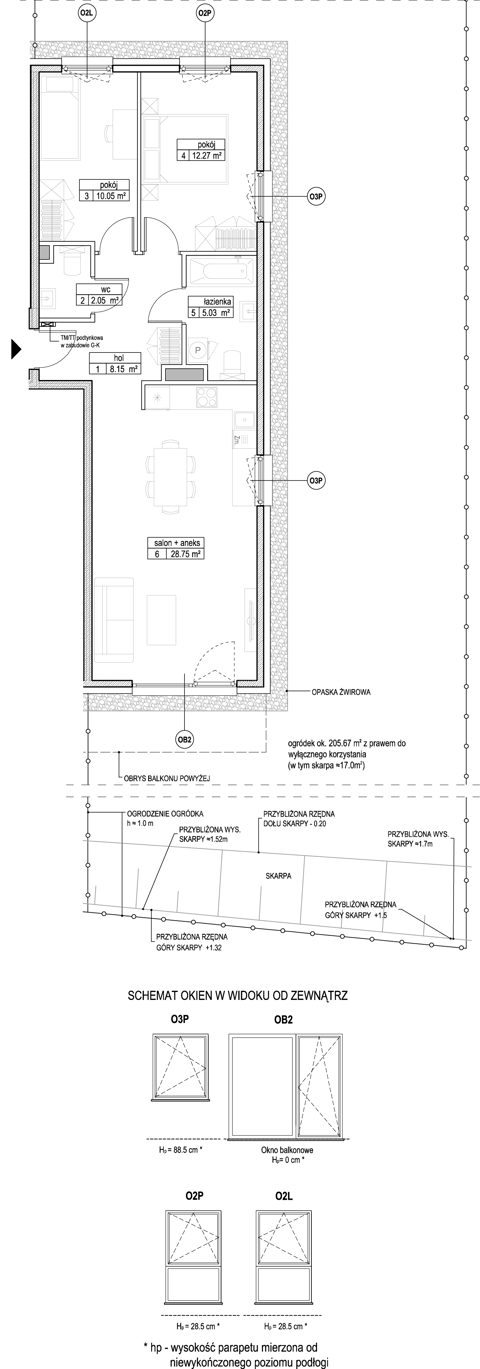 Plan 3 pok. 66m²