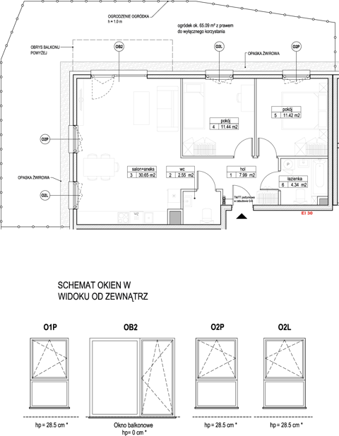 Plan 3 pok. 68m²