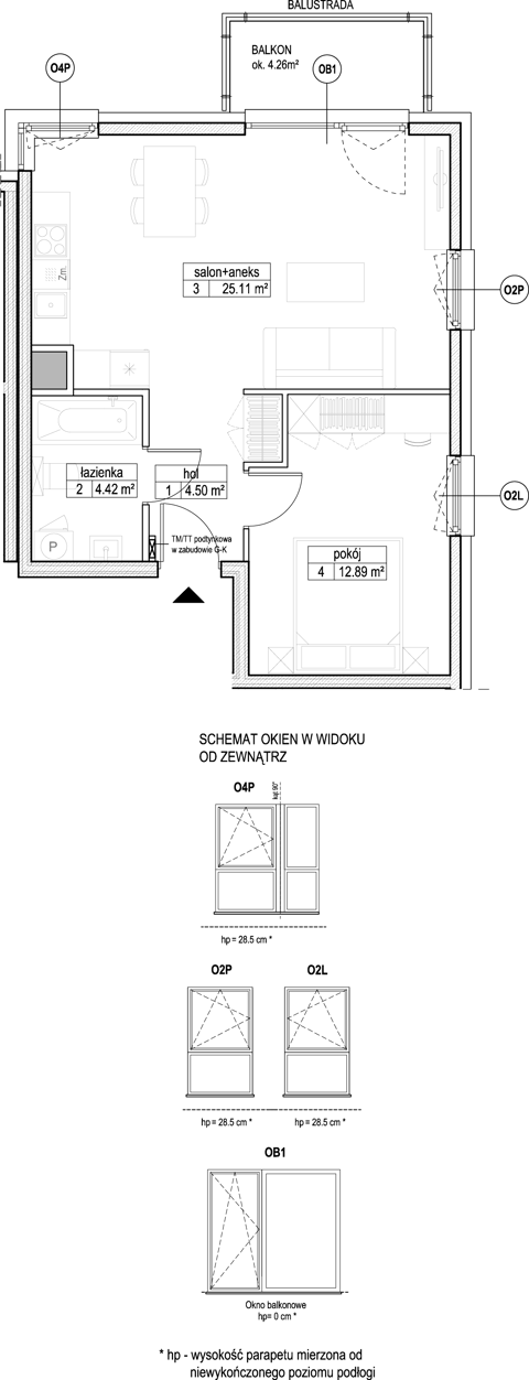 Plan 2 pok. 47m²
