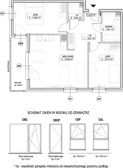 Plan 3 pok. 66m²