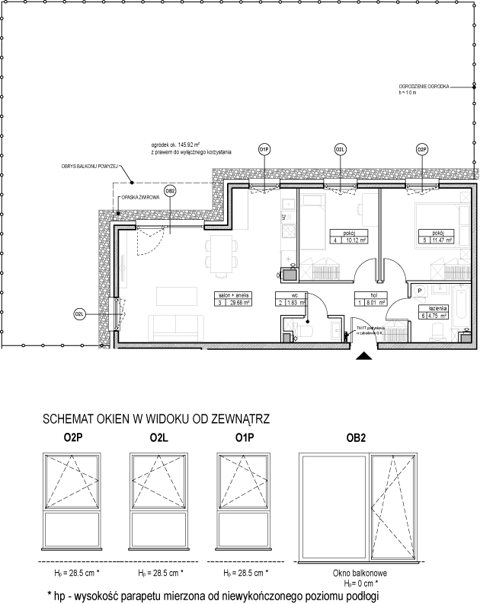 Plan 3 pok. 66m²