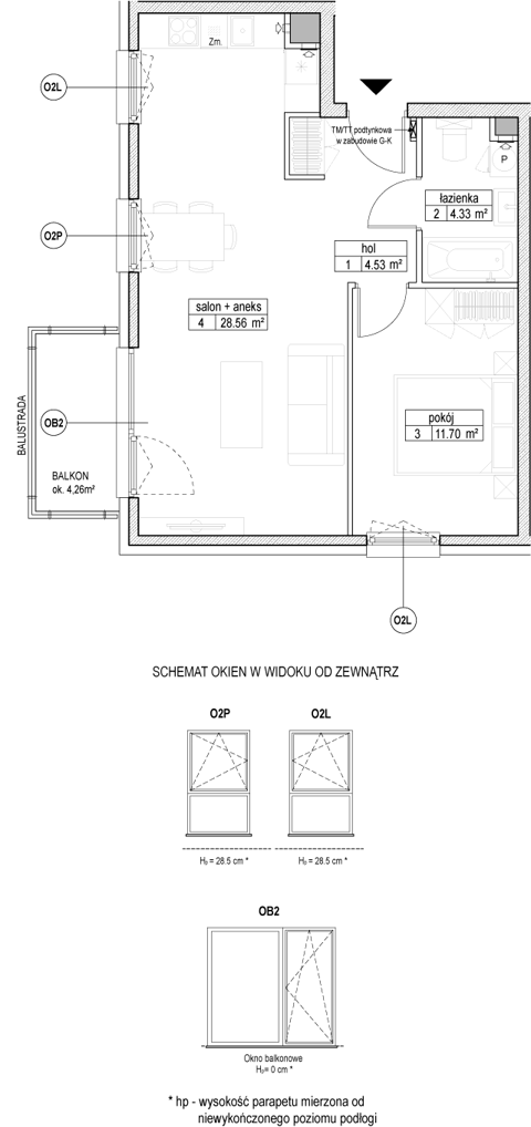 Plan 2 pok. 49m²