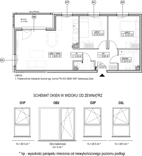 Plan 3 pok. 66m²