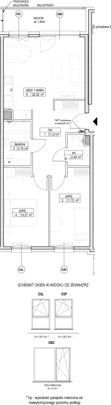 Plan 3 pok. 66m²