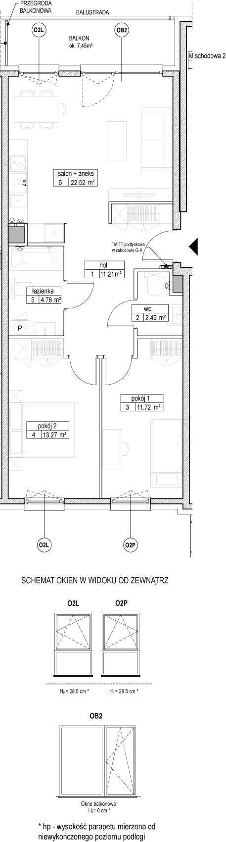 Plan 3 pok. 66m²
