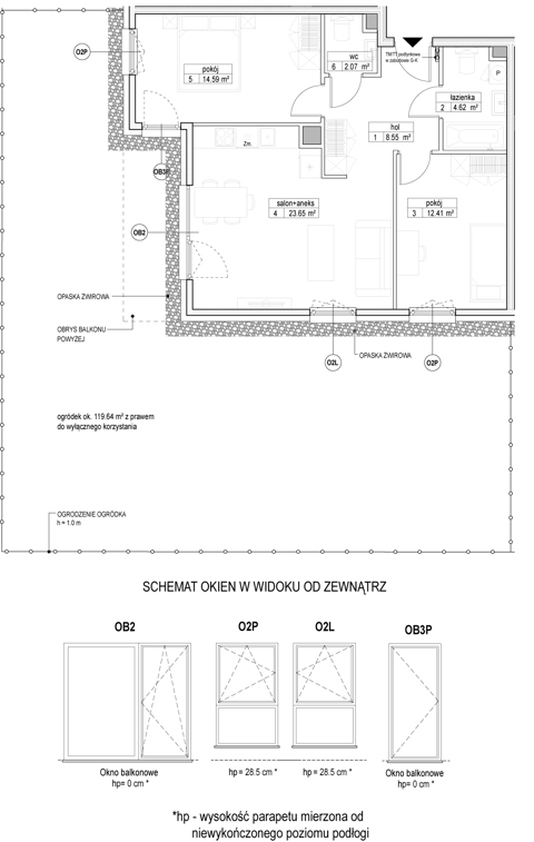 Plan 3 pok. 66m²