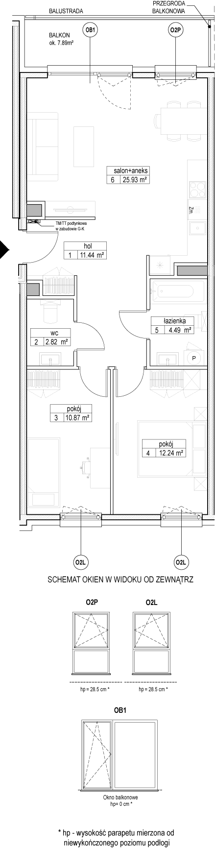 Plan 3 pok. 68m²