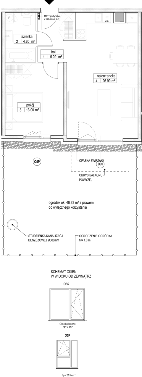 Plan 2 pok. 50m²