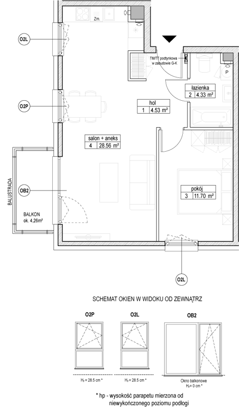 Plan 2 pok. 49m²