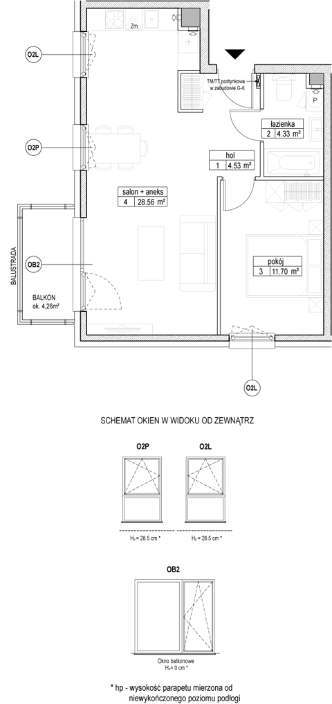 Plan 2 pok. 49m²