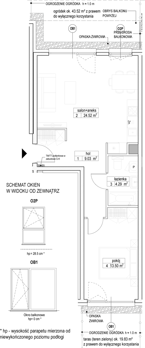 Plan 2 pok. 51m²