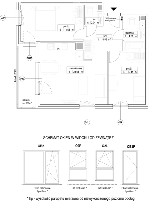 Plan 3 pok. 66m²