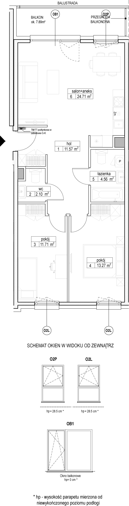 Plan 3 pok. 68m²