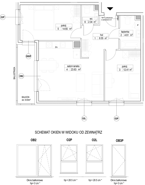 Plan 3 pok. 66m²