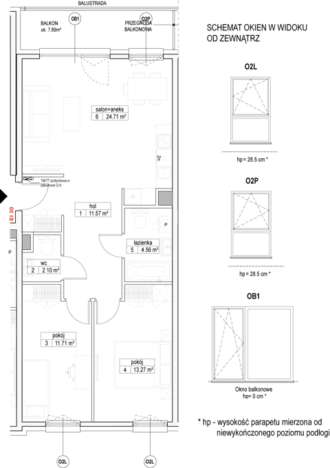 Plan 3 pok. 68m²