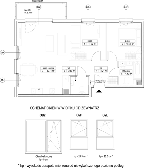 Plan 3 pok. 68m²