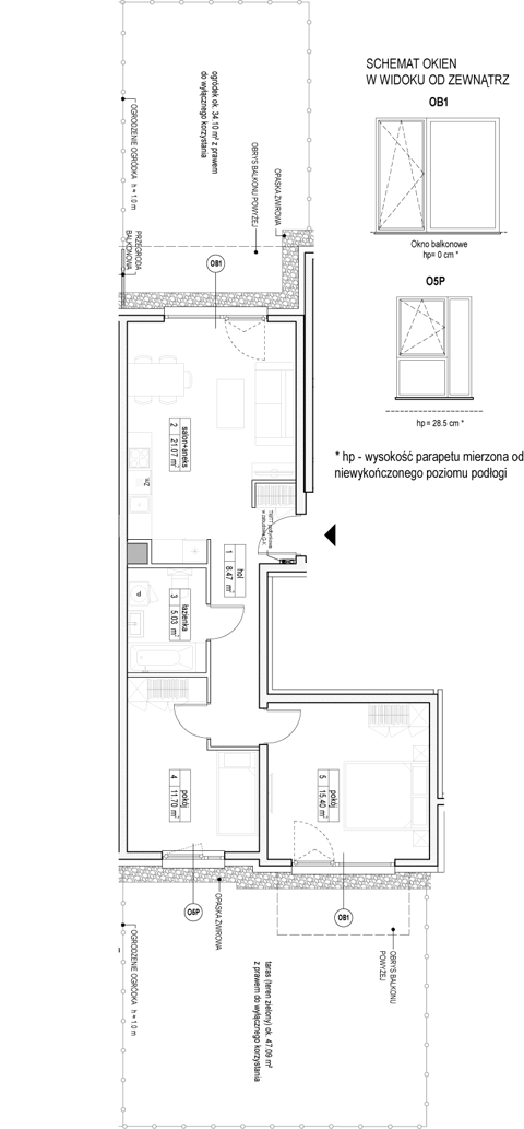 Plan 3 pok. 62m²
