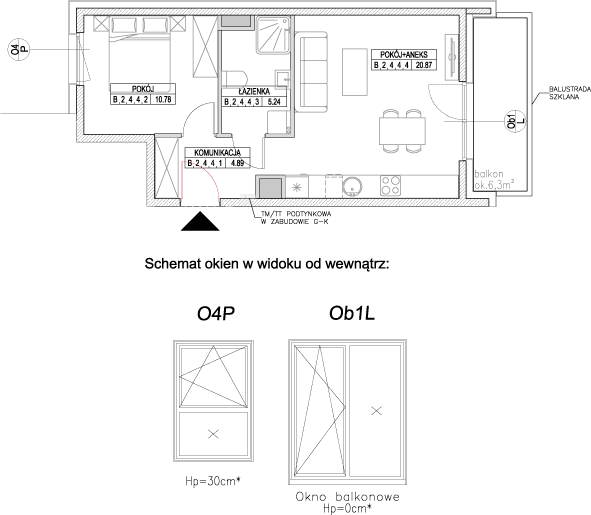 Plan 2 pok. 42m²