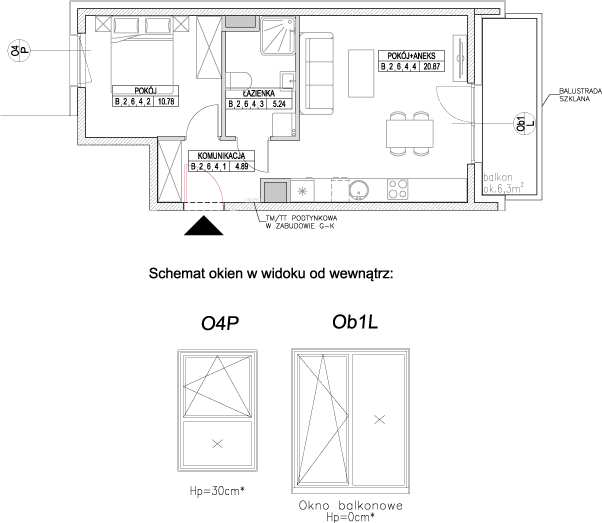 Plan 2 pok. 42m²
