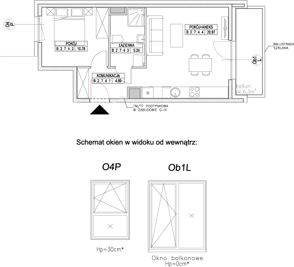 Plan 2 pok. 42m²