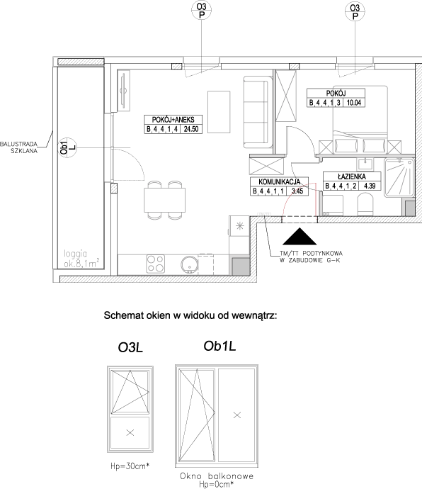 Plan 2 pok. 42m²