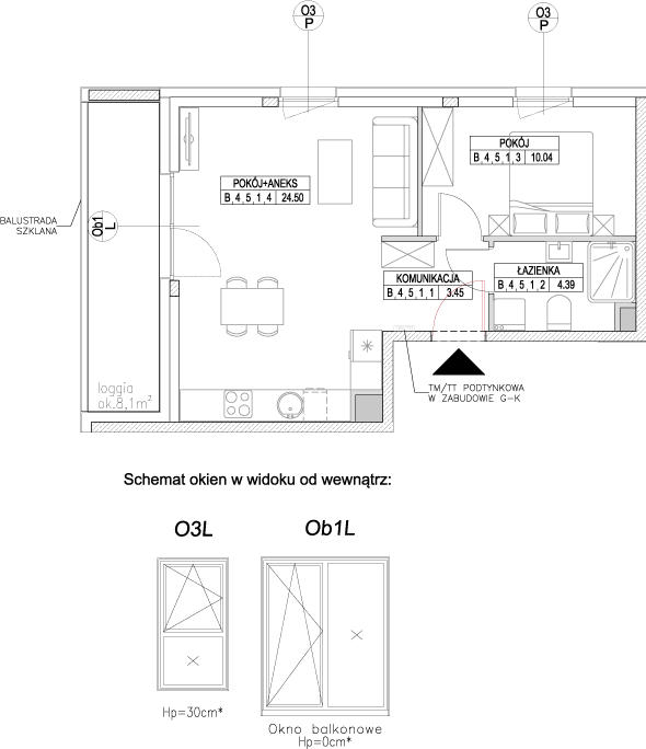 Plan 2 pok. 42m²