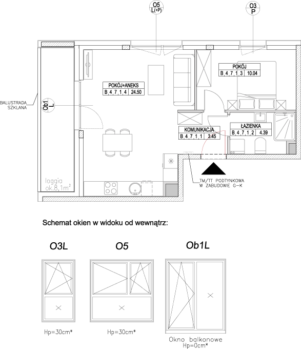 Plan 2 pok. 42m²
