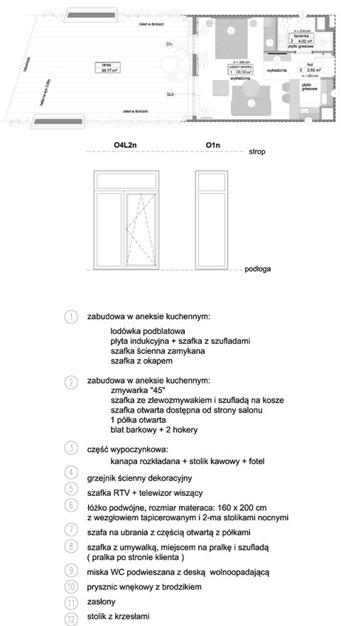 Plan 1 pok. 33m²