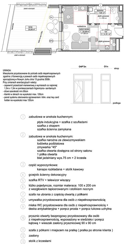 Plan 1 pok. 33m²