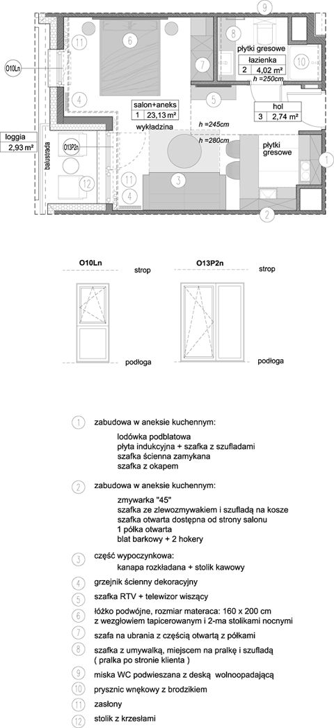 Plan 1 pok. 30m²