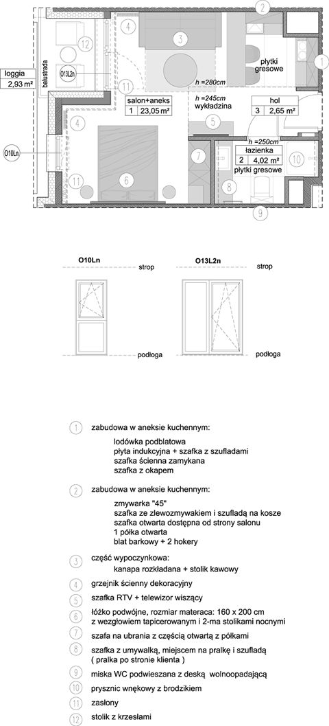 Plan 1 pok. 30m²