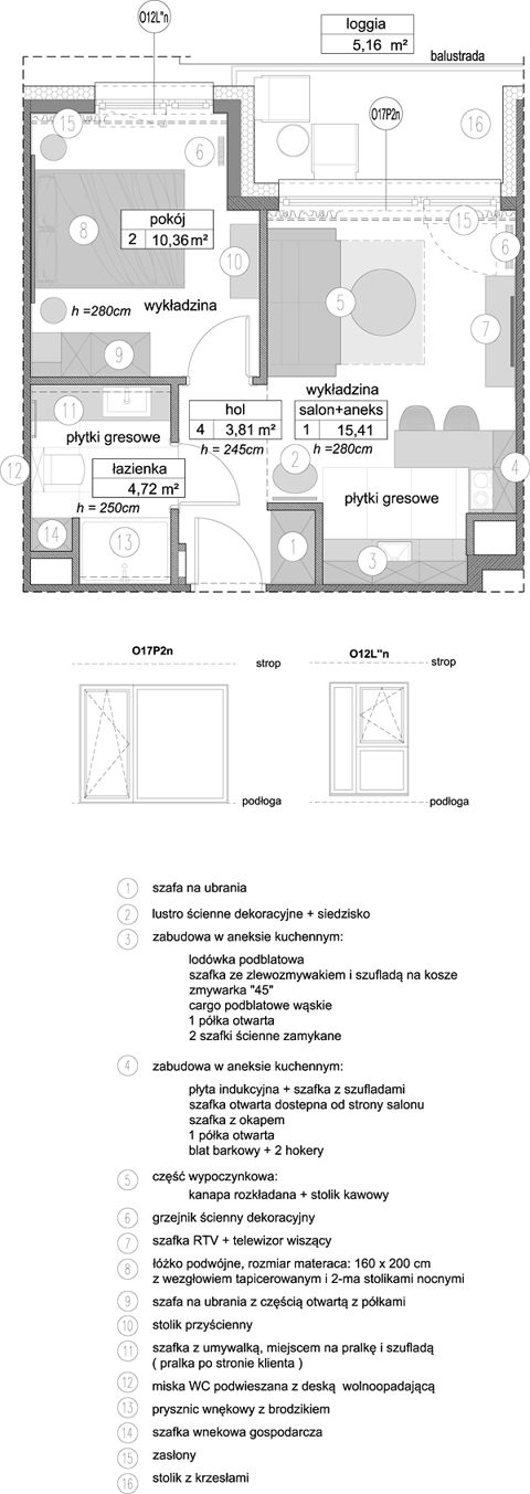 Plan 2 pok. 34m²