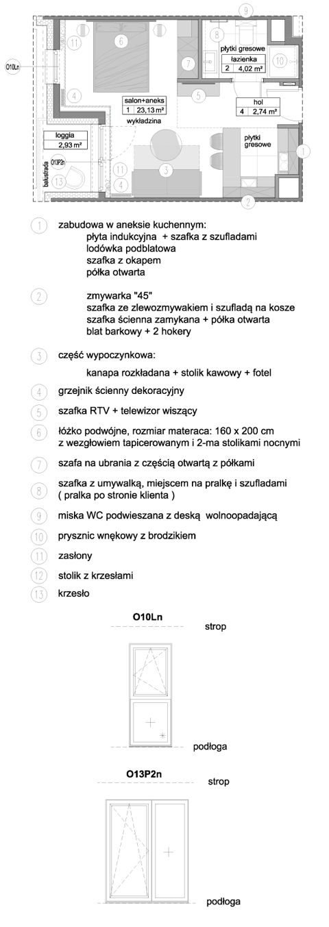 Plan 1 pok. 30m²