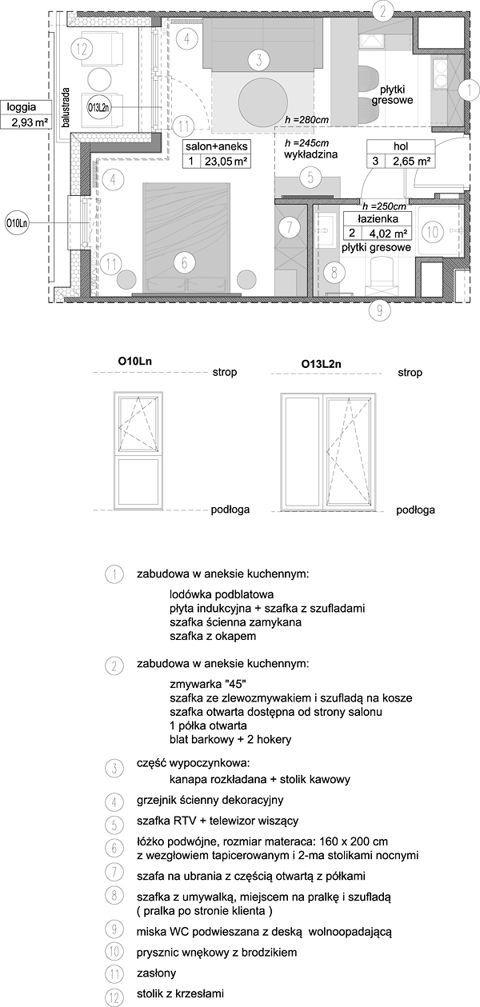 Plan 1 pok. 30m²