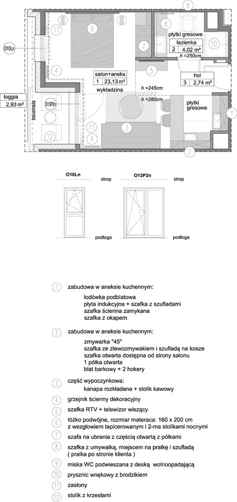 Plan 1 pok. 30m²